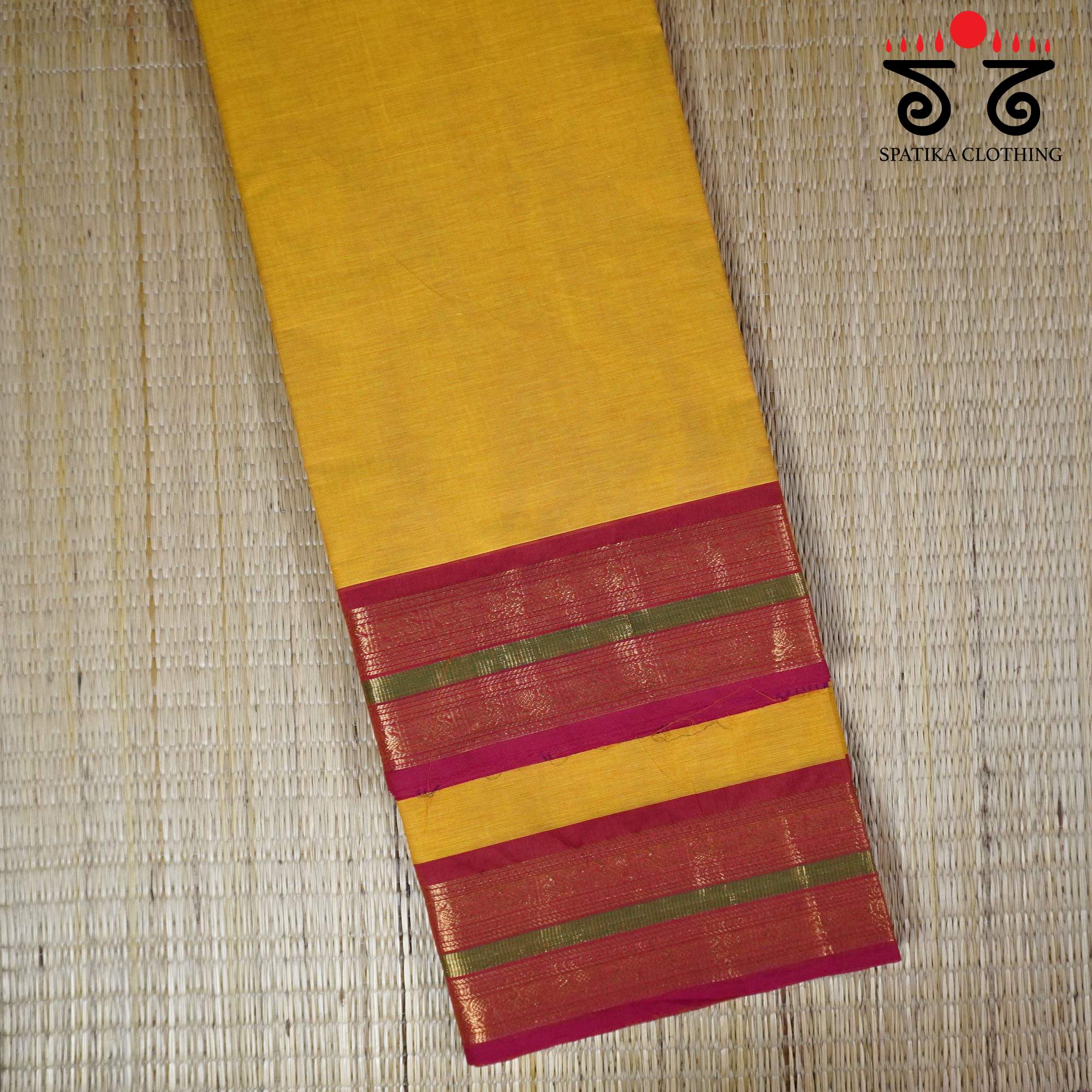 Yellow Chettinad Cotton Saree