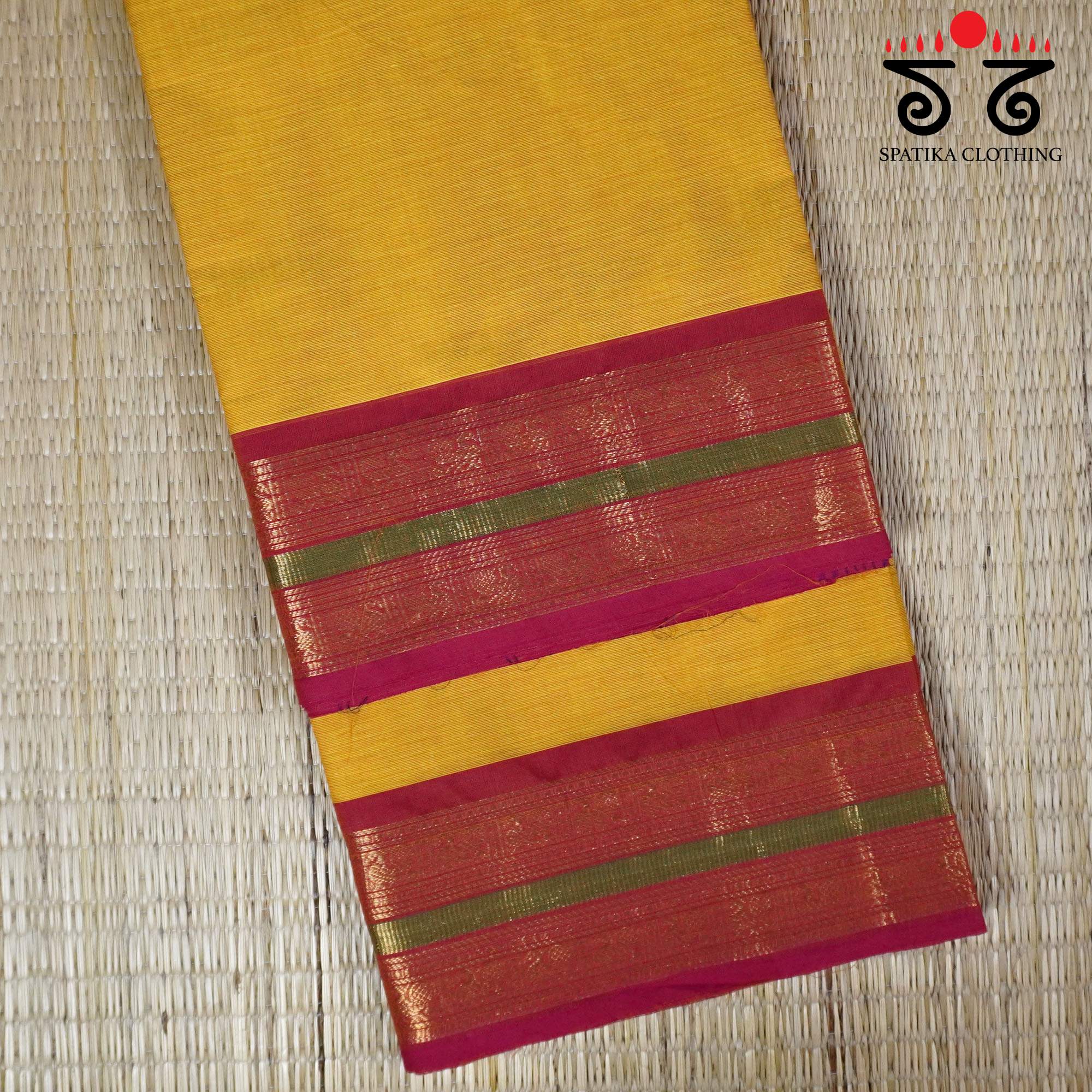 Yellow Chettinad Cotton Saree