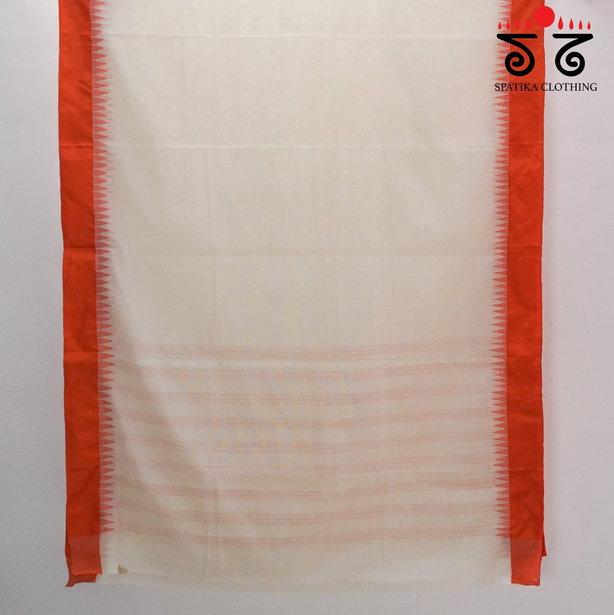 Off white Ponduru Handspun Saree - With Silk border