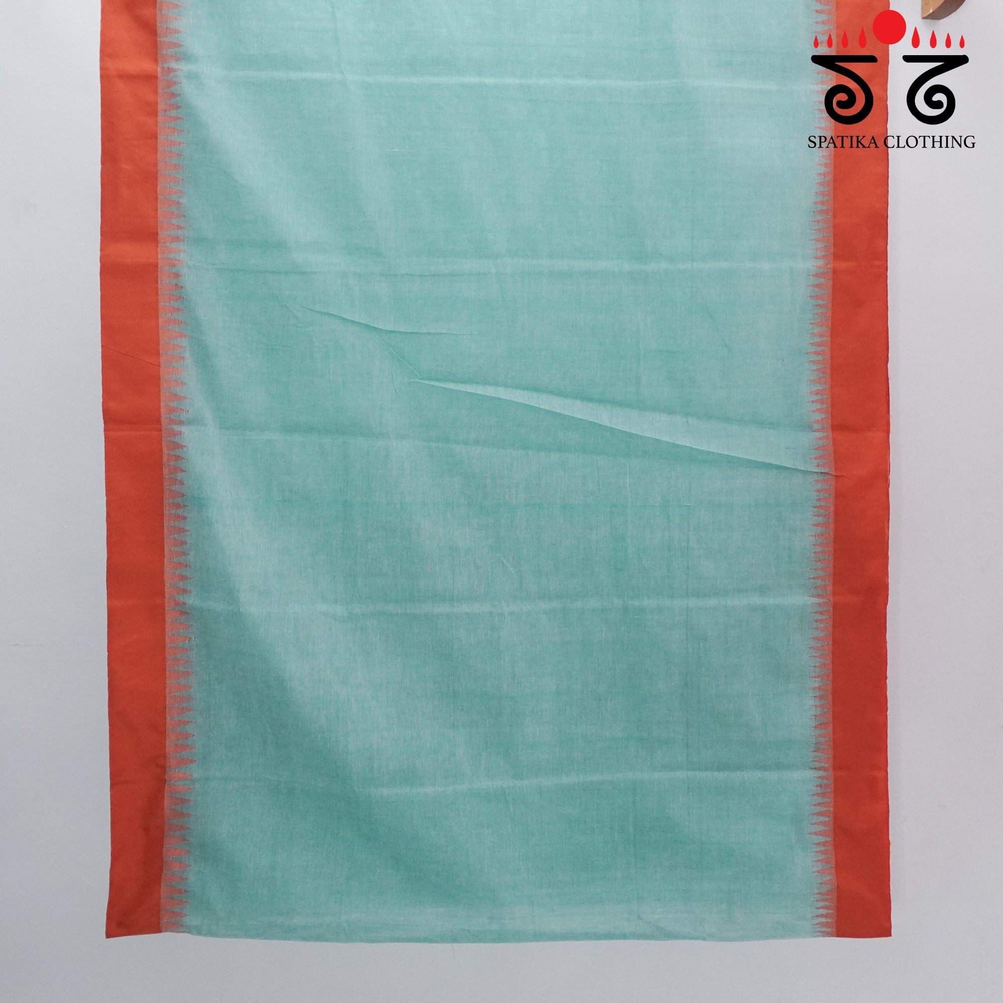 Blue Ponduru Handspun Saree - With Silk border