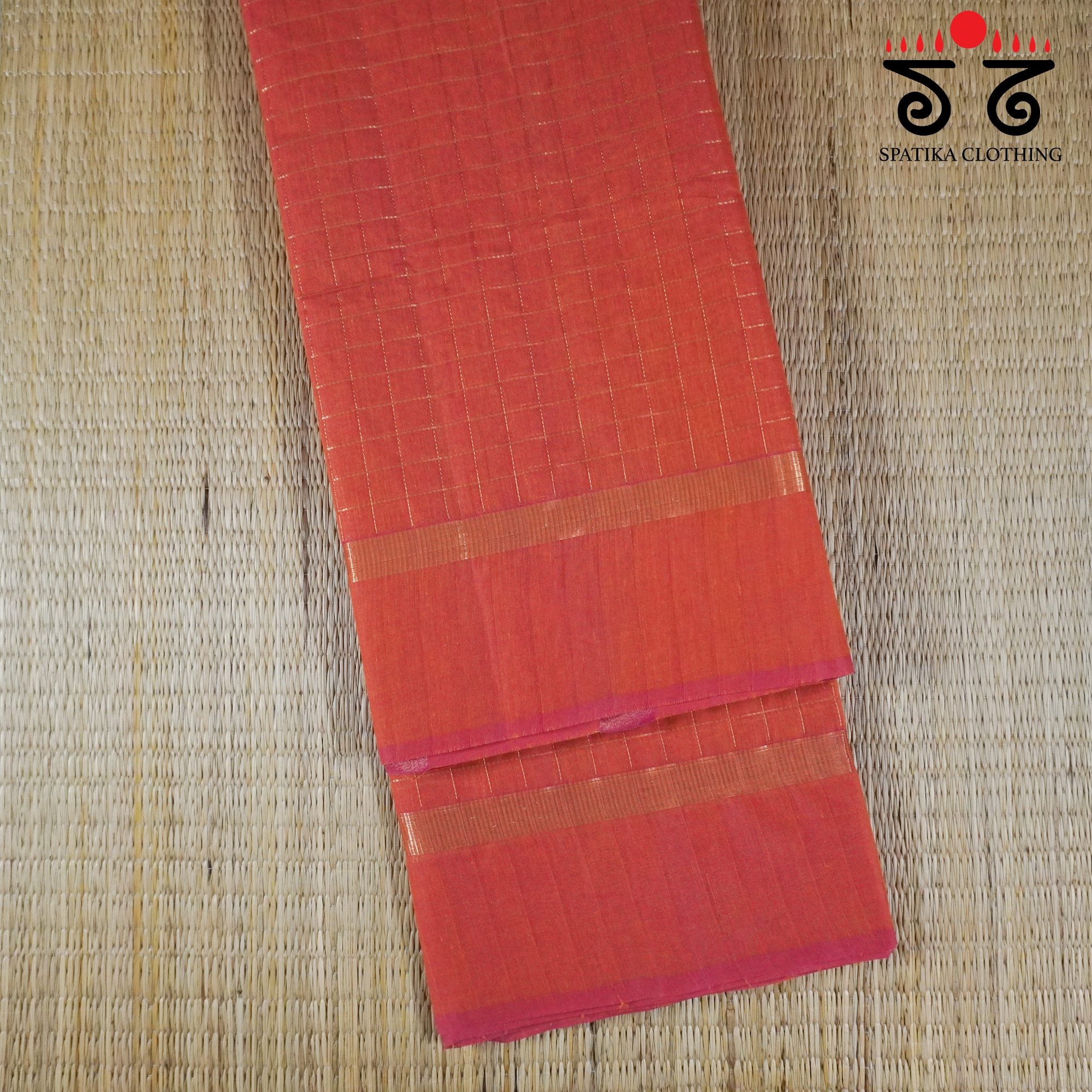 Peach South Cotton Saree