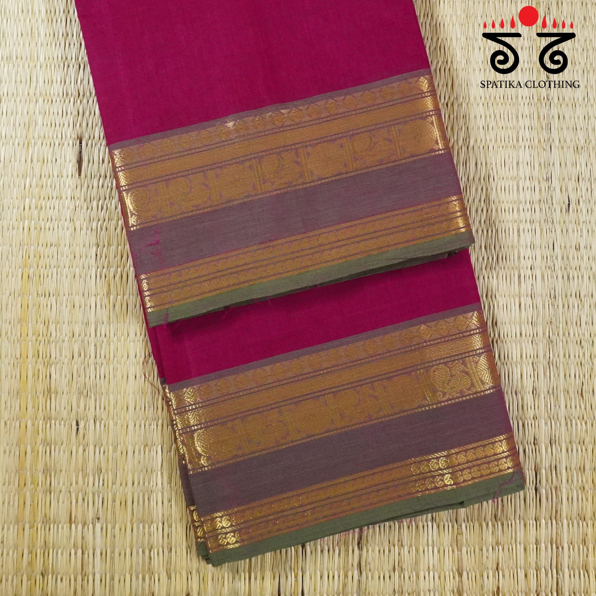 Pink South Cotton Saree