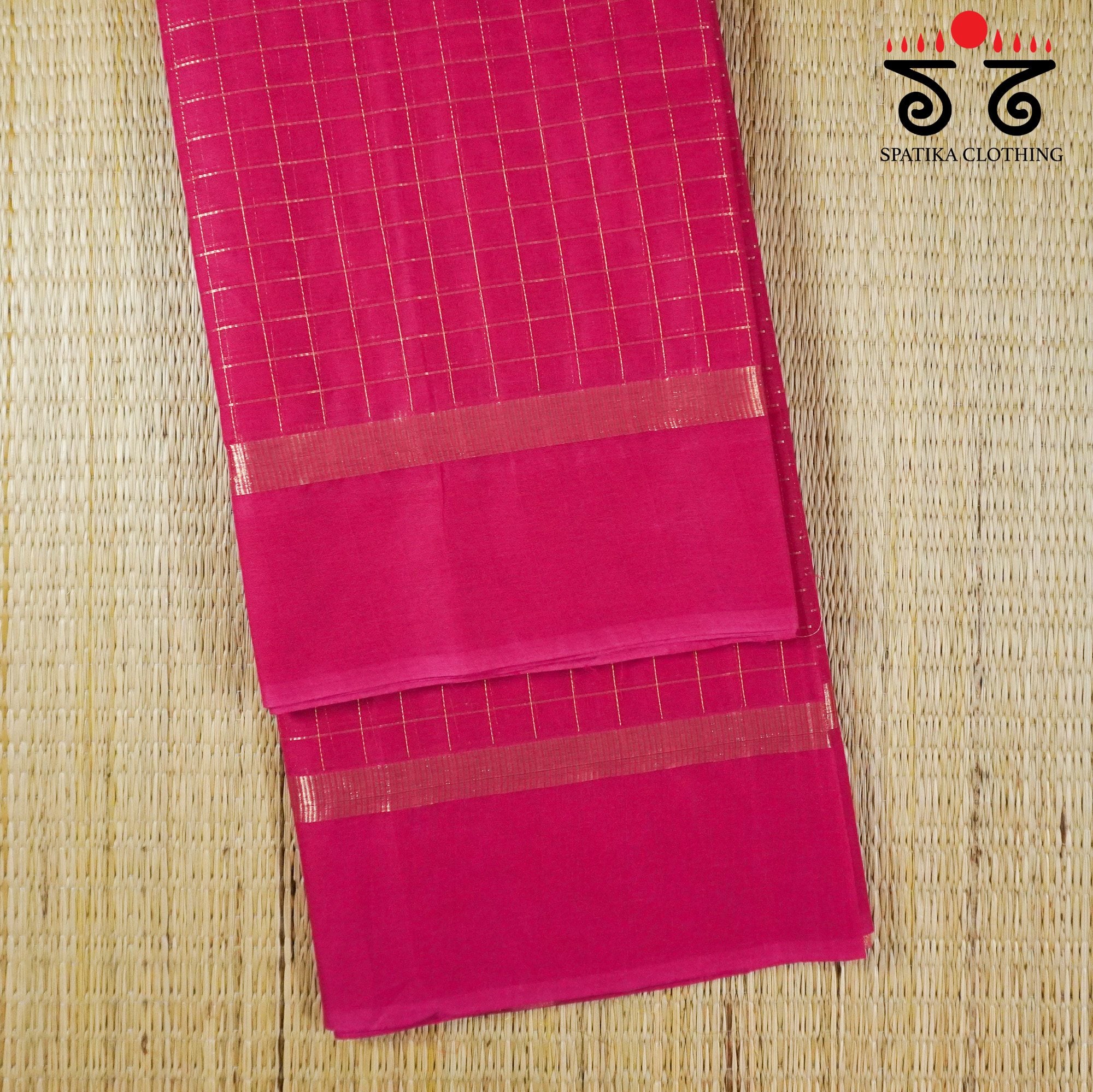 Pink South Cotton Saree