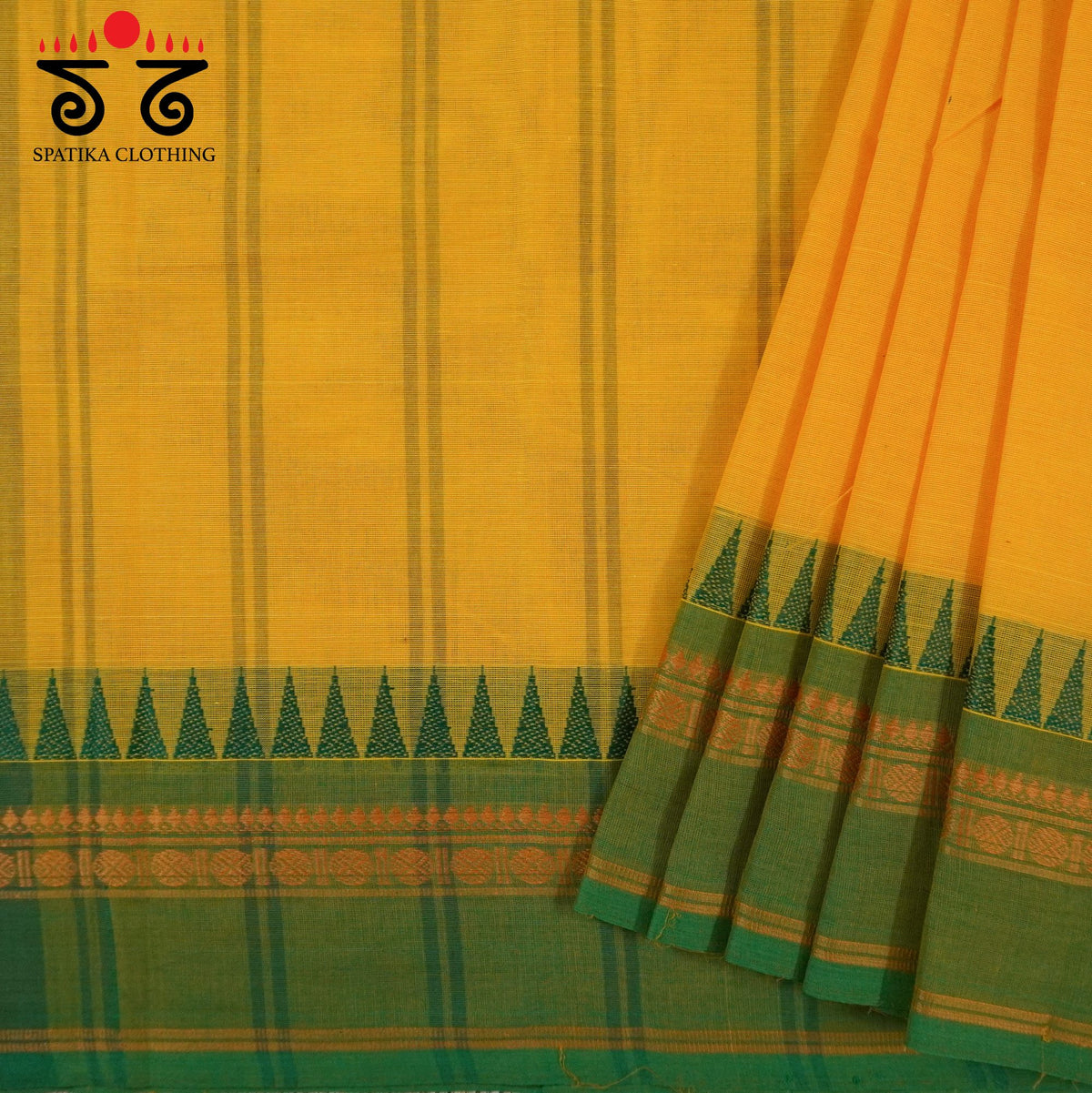 Yellow South Cotton Saree