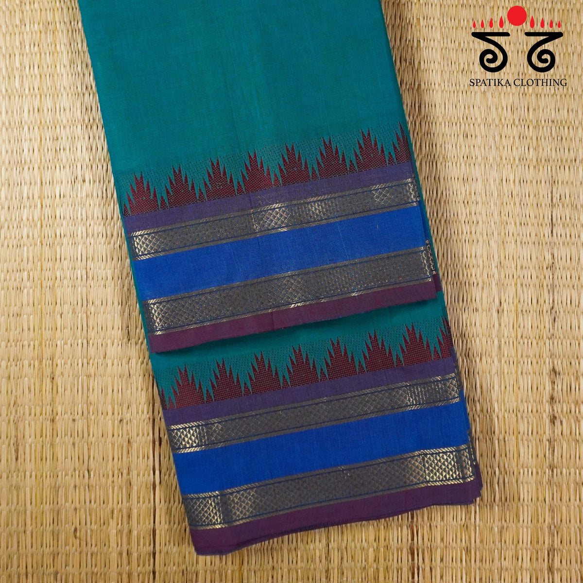 Blue South Cotton Saree