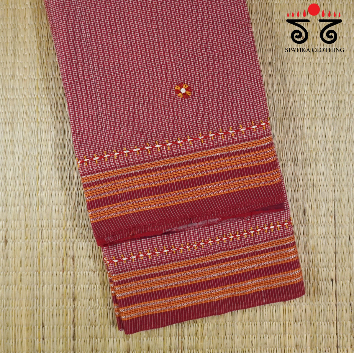 Ilkal Hand Embroidered Cotton Saree