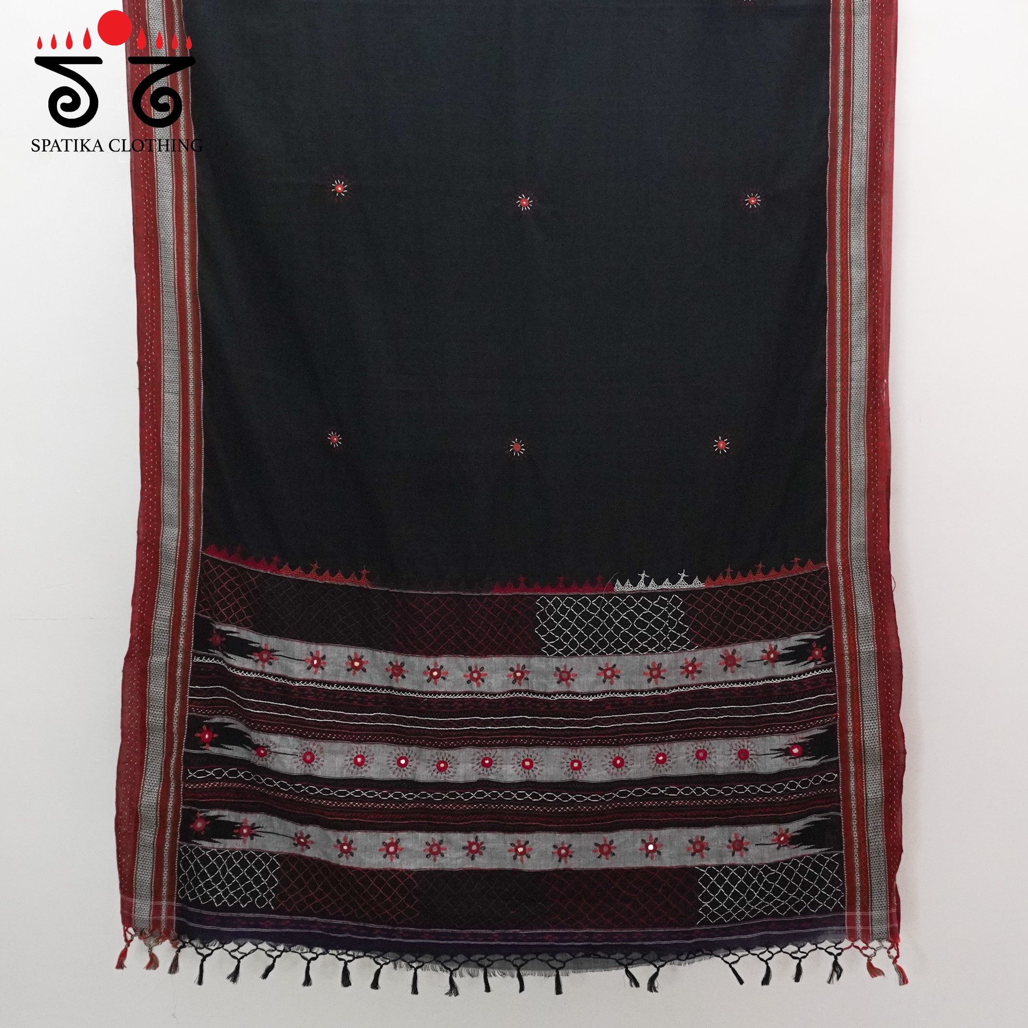 Ilkal Hand Embroidered Cotton Saree