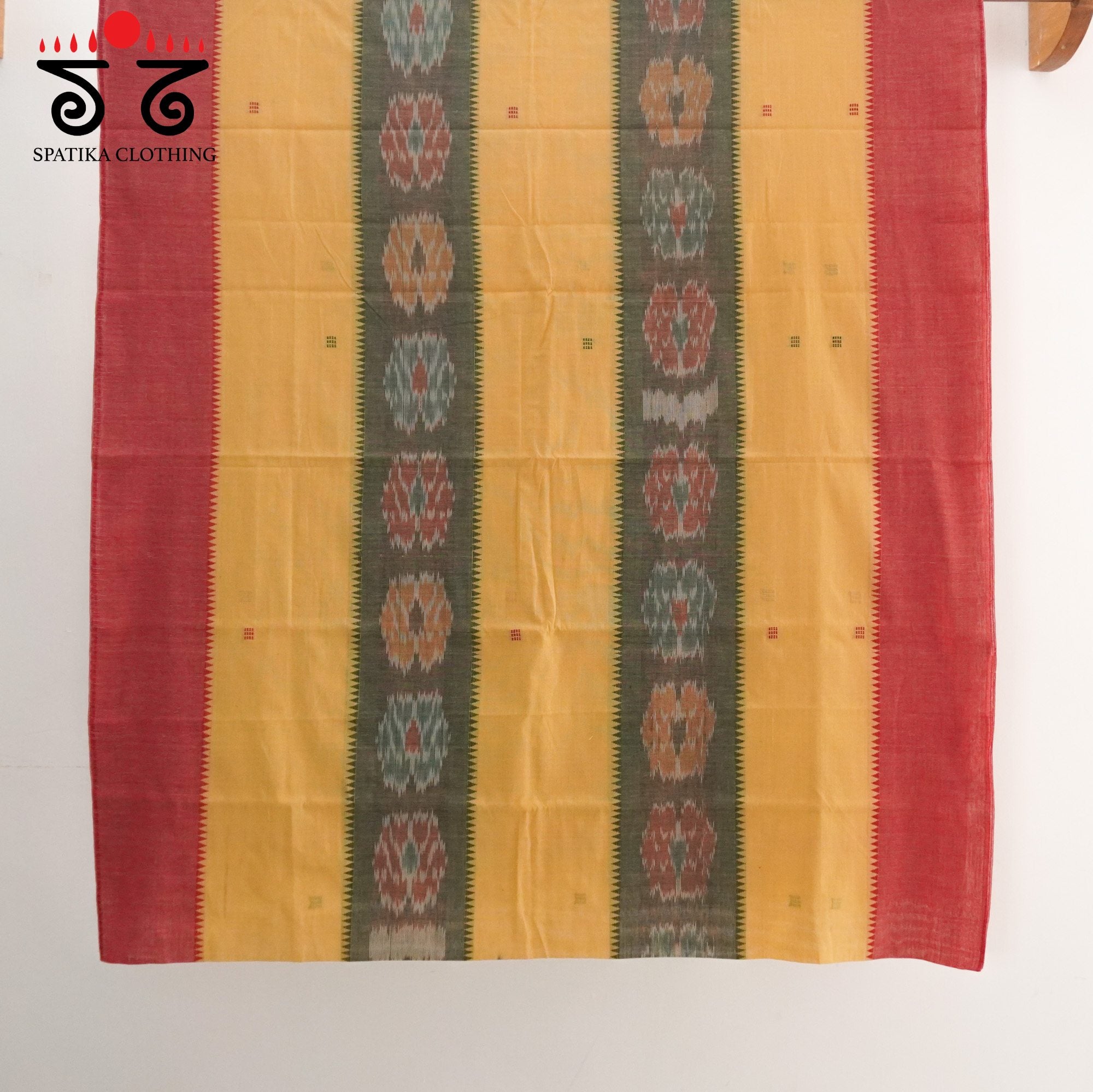 Beige Begampur Handwoven Cotton Saree New!