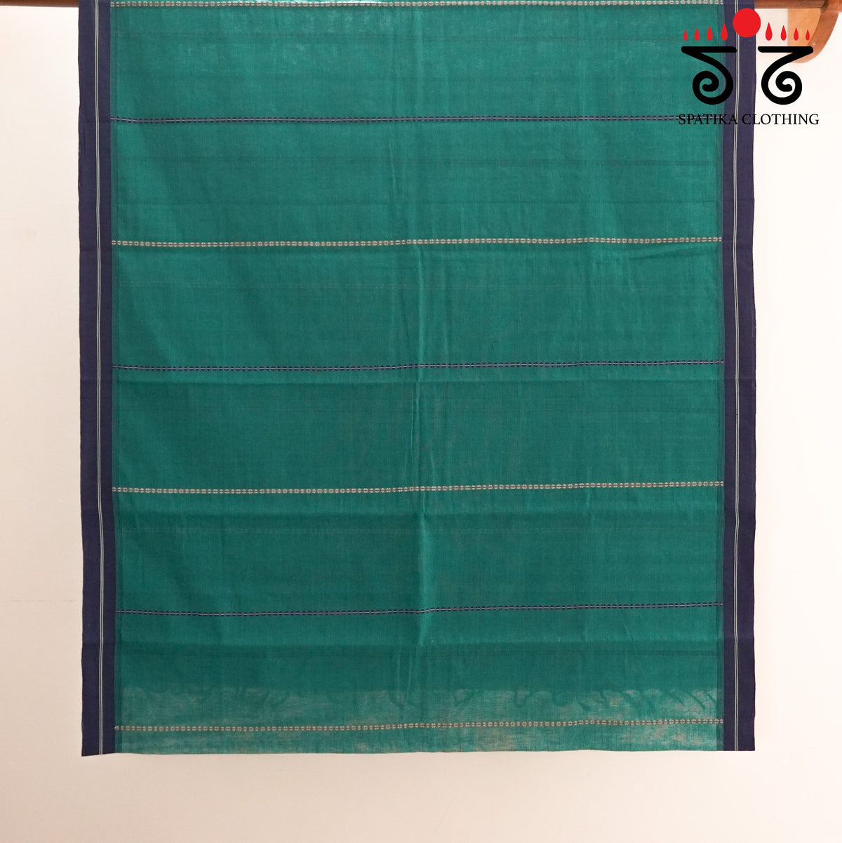 Blue Begampur Handwoven Cotton Saree New!