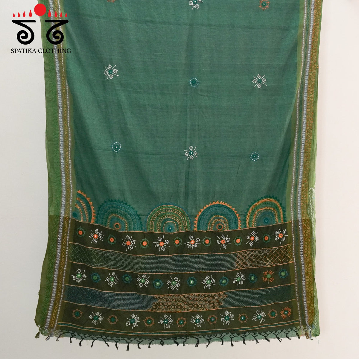 Ilkal Hand Embroidered Cotton Saree