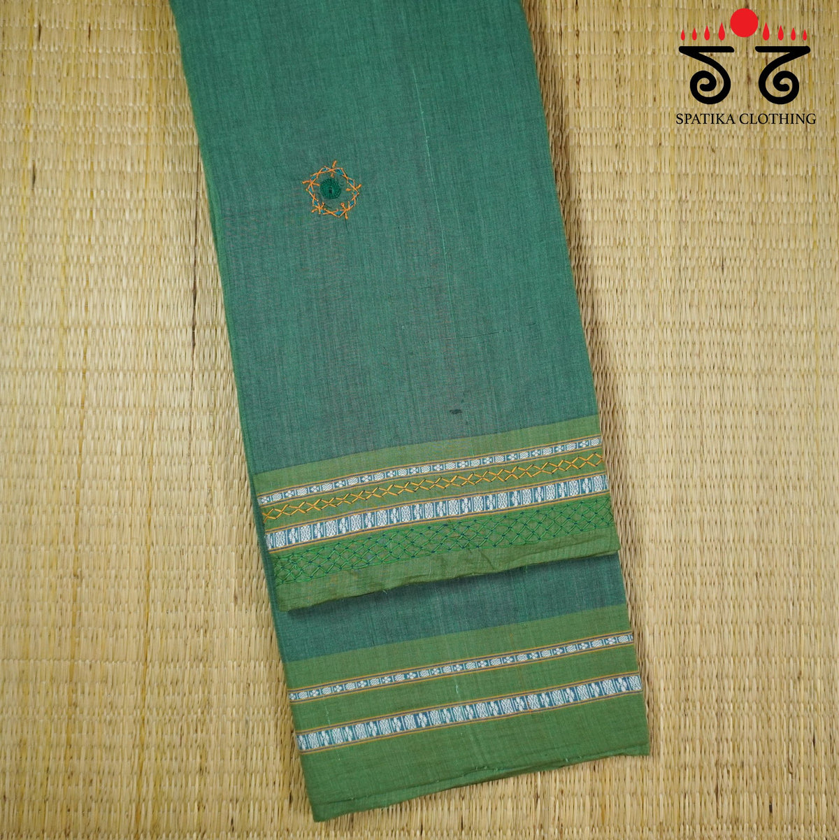 Ilkal Hand Embroidered Cotton Saree