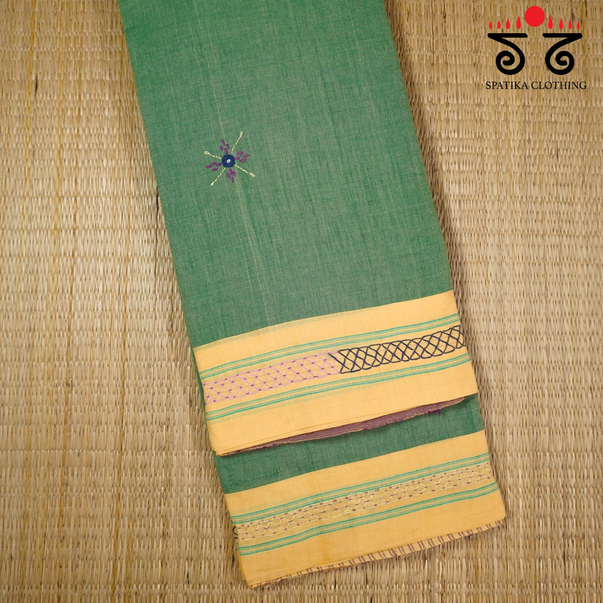 Ilkal Hand Embroidered Cotton Saree