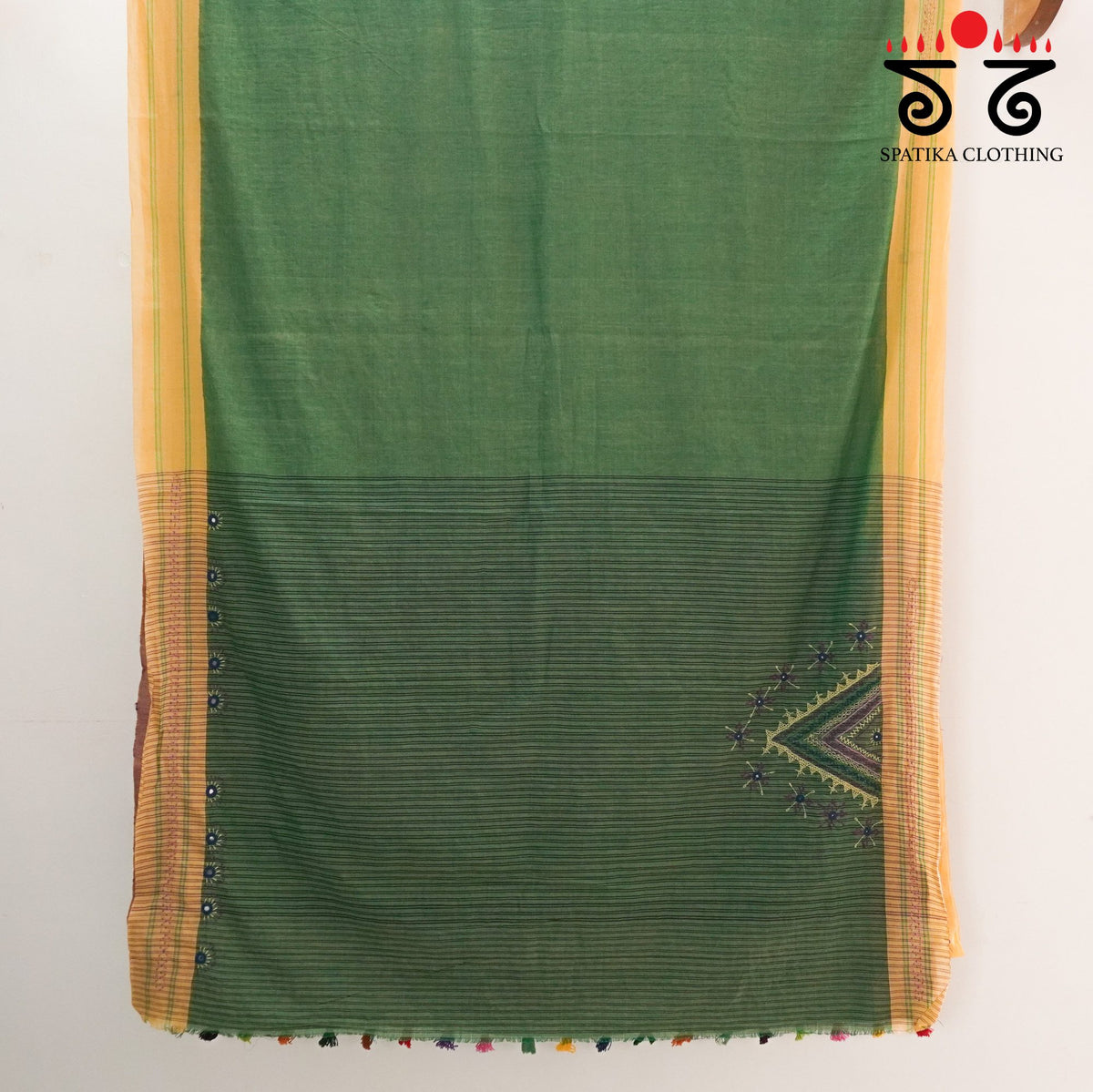 Ilkal Hand Embroidered Cotton Saree