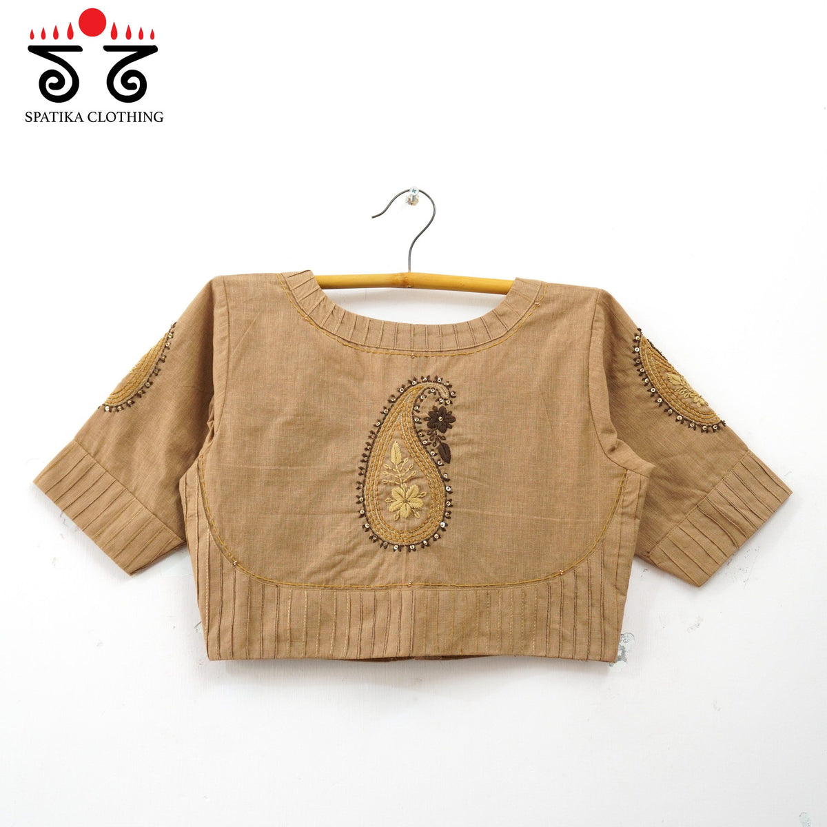 Festive Chikankari Beige Blouse - New!