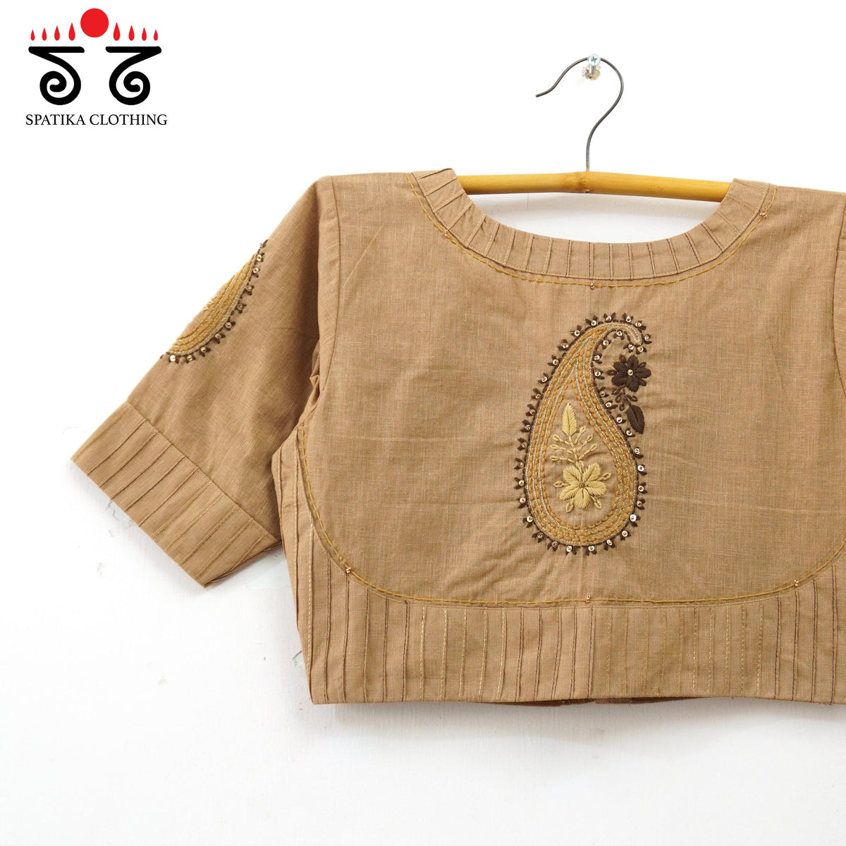 Festive Chikankari Beige Blouse - New!