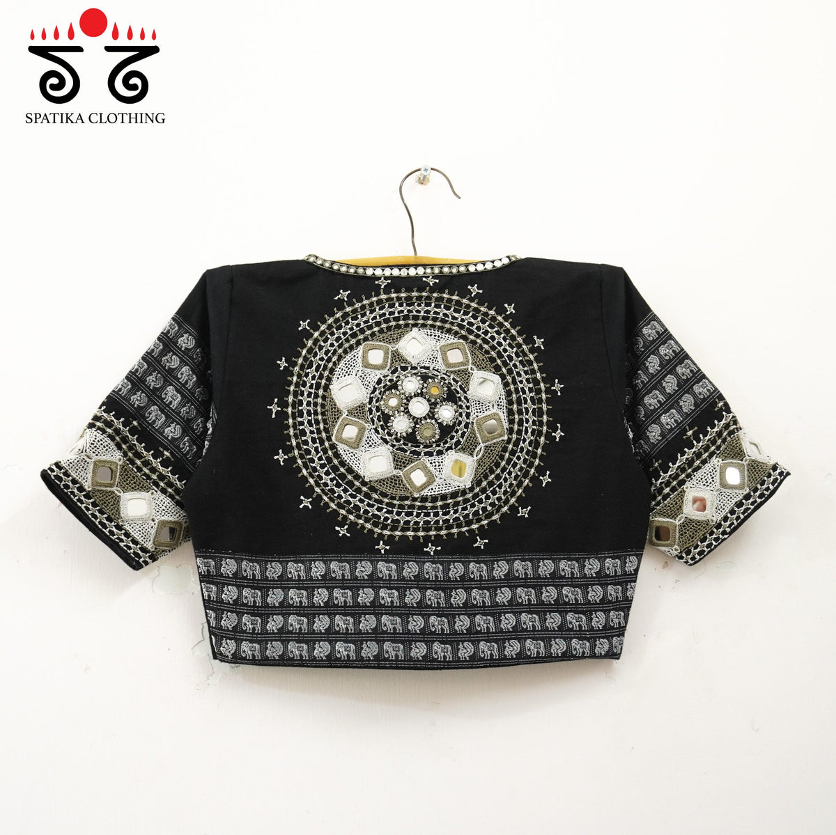 Black Festive Lambani Khun Handcrafted Blouse