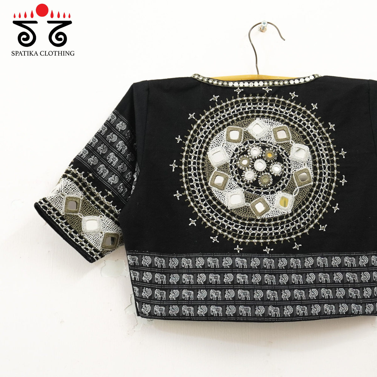 Black Festive Lambani Khun Handcrafted Blouse