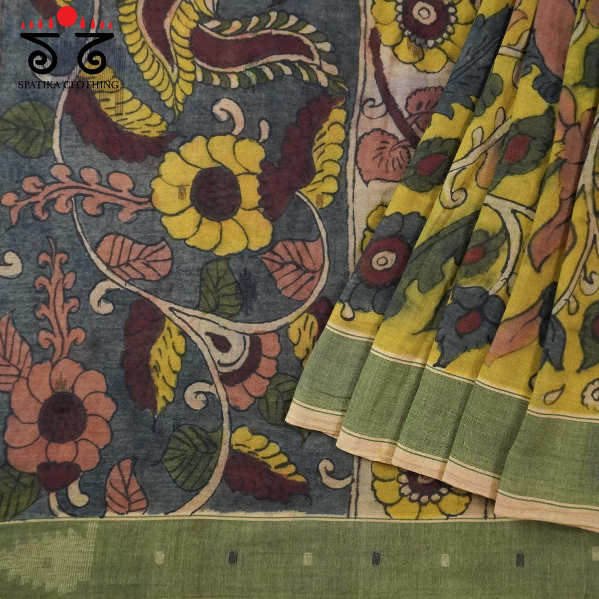 Pen Kalamkari Bengal Cotton Saree