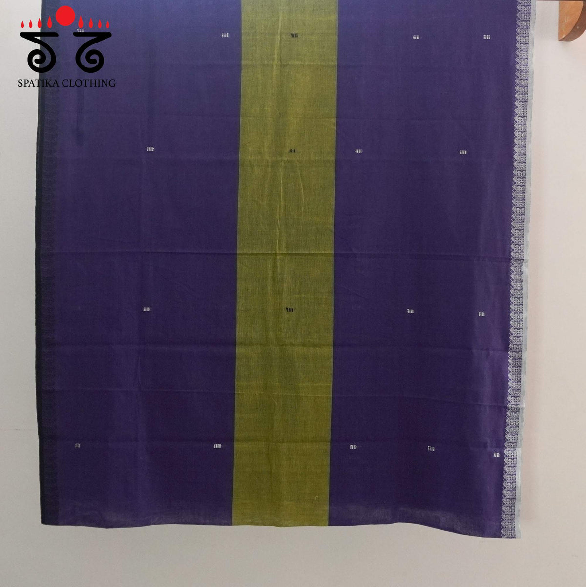 Blue Begampur Handwoven Cotton Saree New!