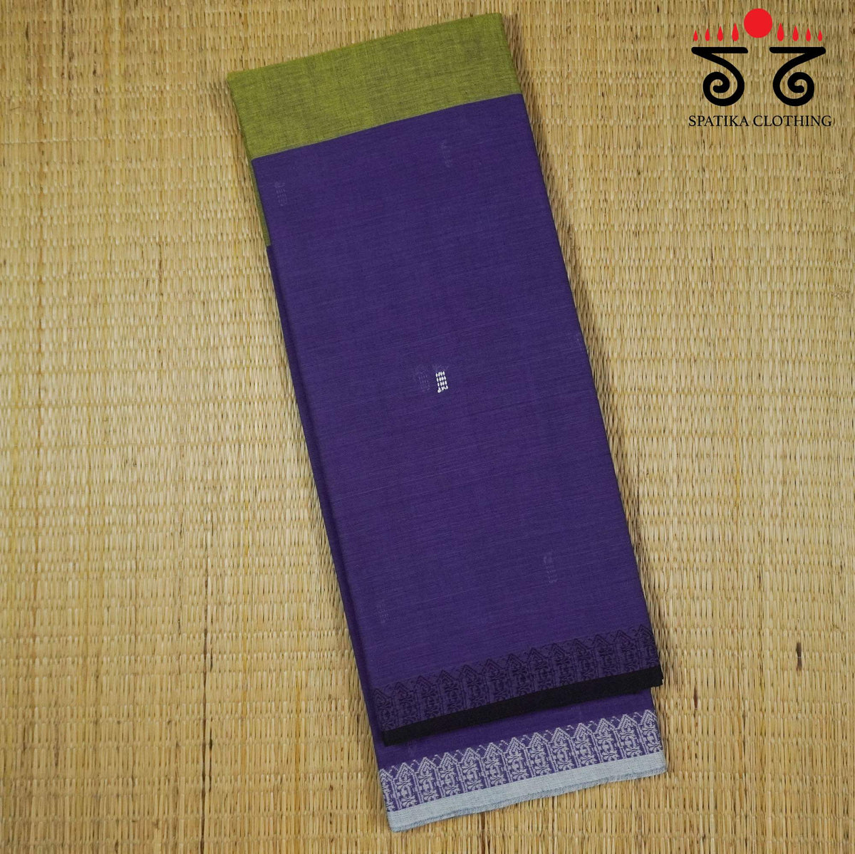 Blue Begampur Handwoven Cotton Saree New!