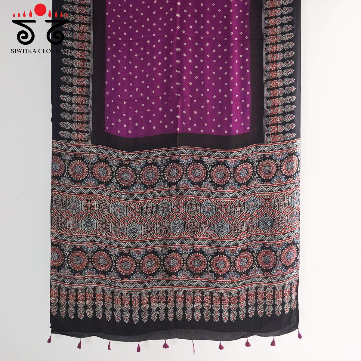 Ajrak - Bandhani Modal Saree