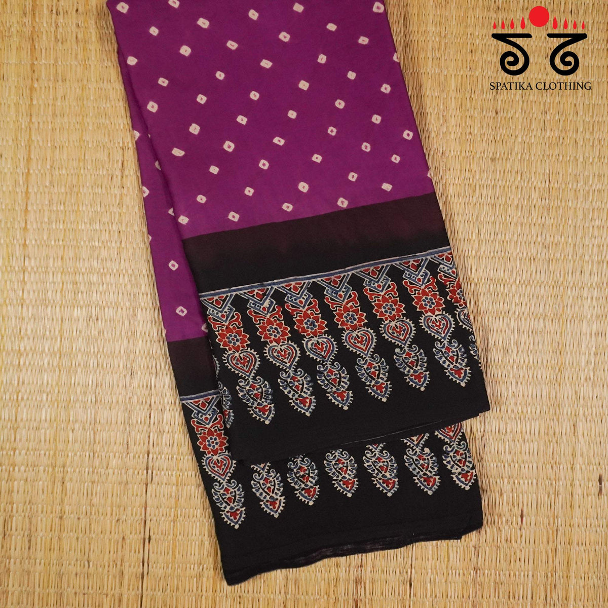 Ajrak - Bandhani Modal Saree