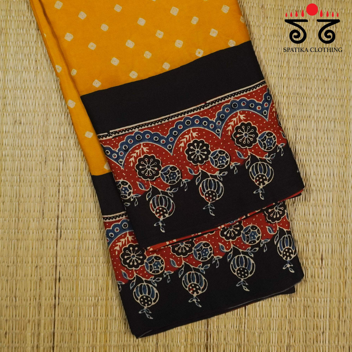 Ajrak - Bandhani Modal Saree