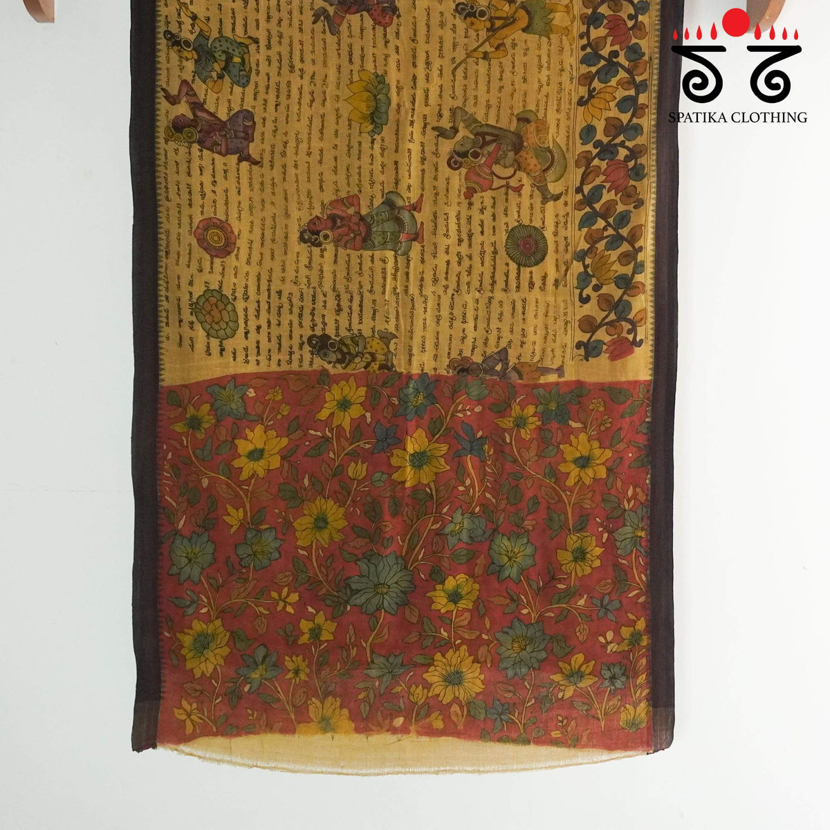 The Ramayana Saree - Pen Kalamkari On Ponduru Saree