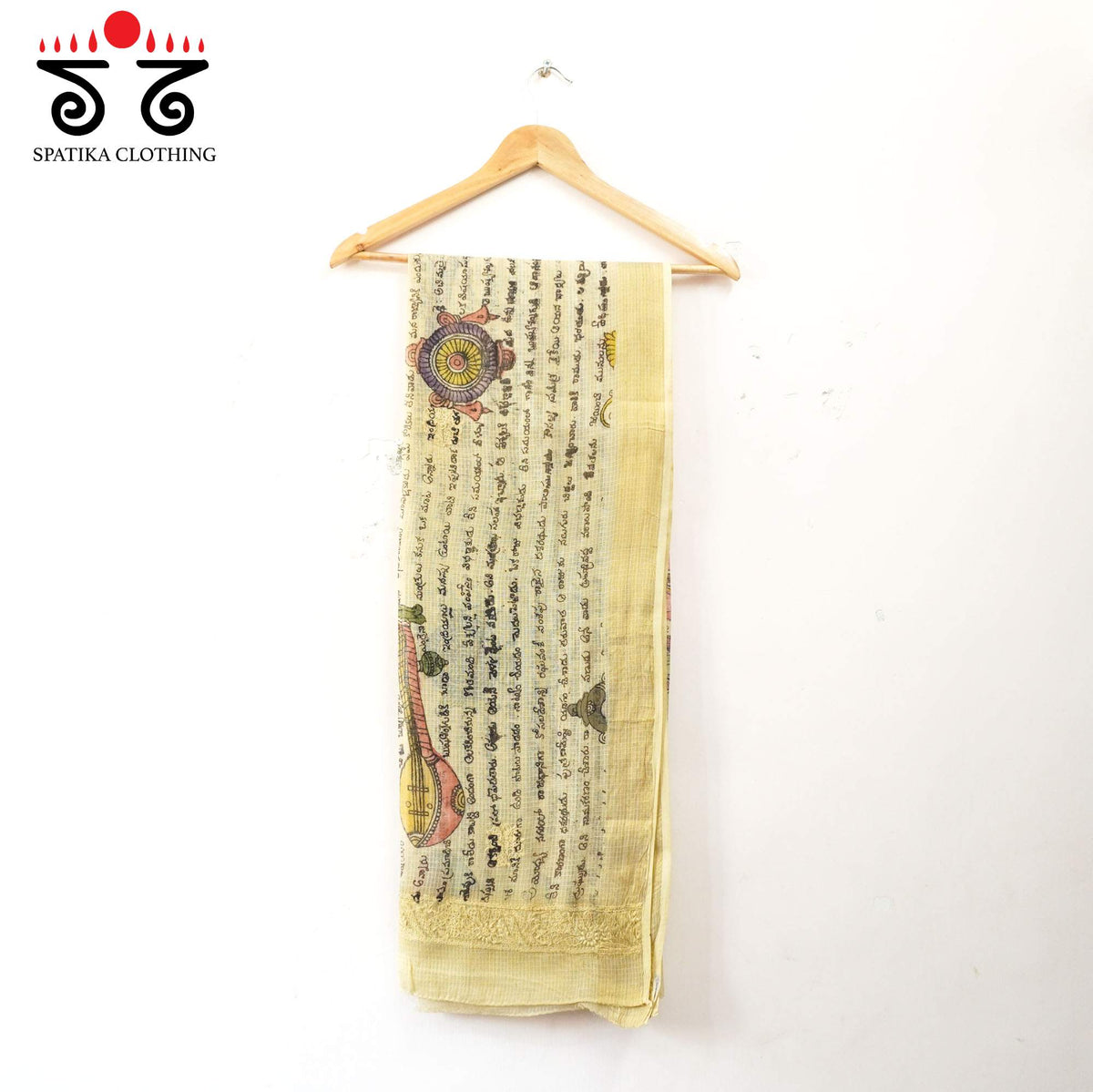 Ramayana Pen Kalamkari Dupatta