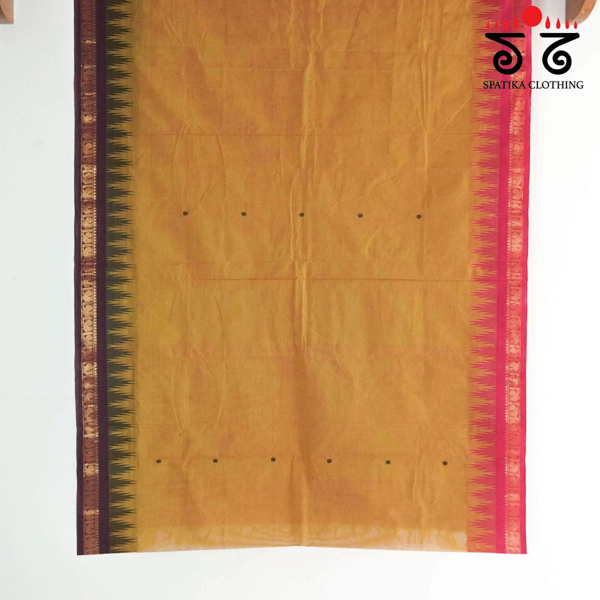 Mustard Chettinad Cotton Saree