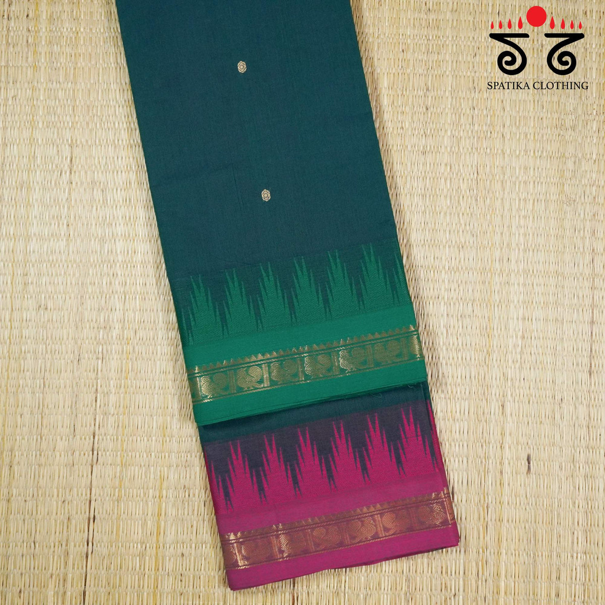 Green Chettinad Cotton Saree