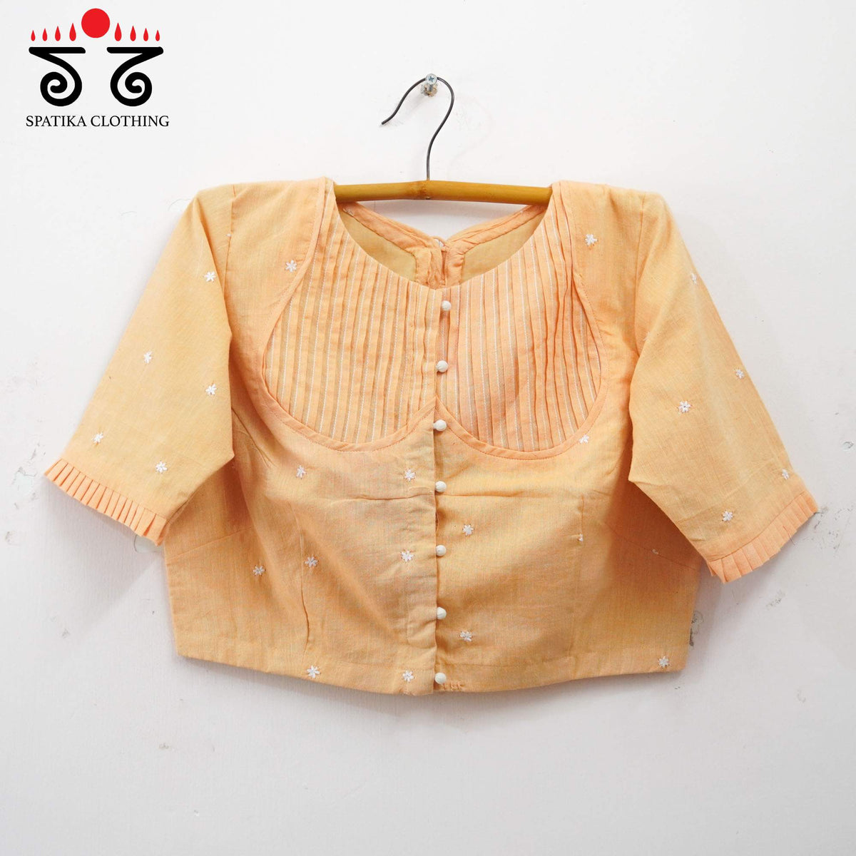 Light Peach Boondhi-Handcrafted Blouse