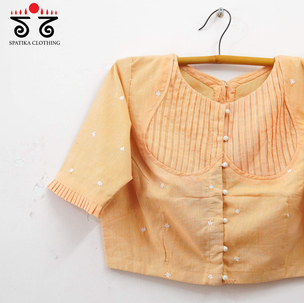 Light Peach Boondhi-Handcrafted Blouse