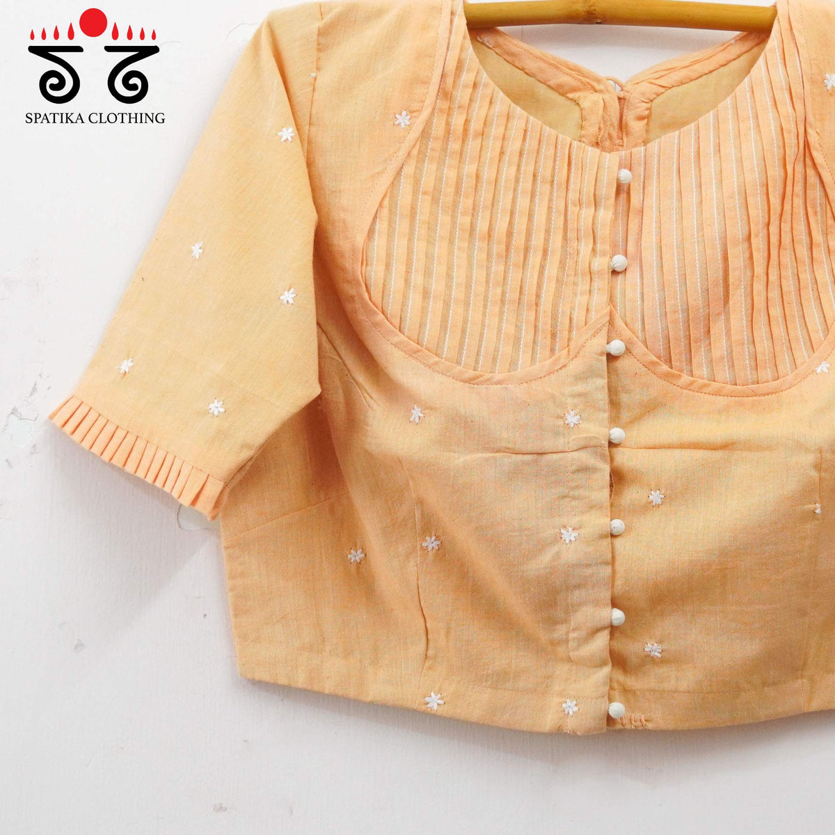 Light Peach Boondhi-Handcrafted Blouse