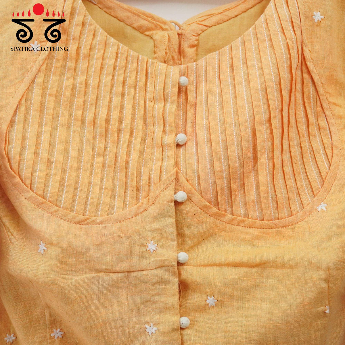 Light Peach Boondhi-Handcrafted Blouse