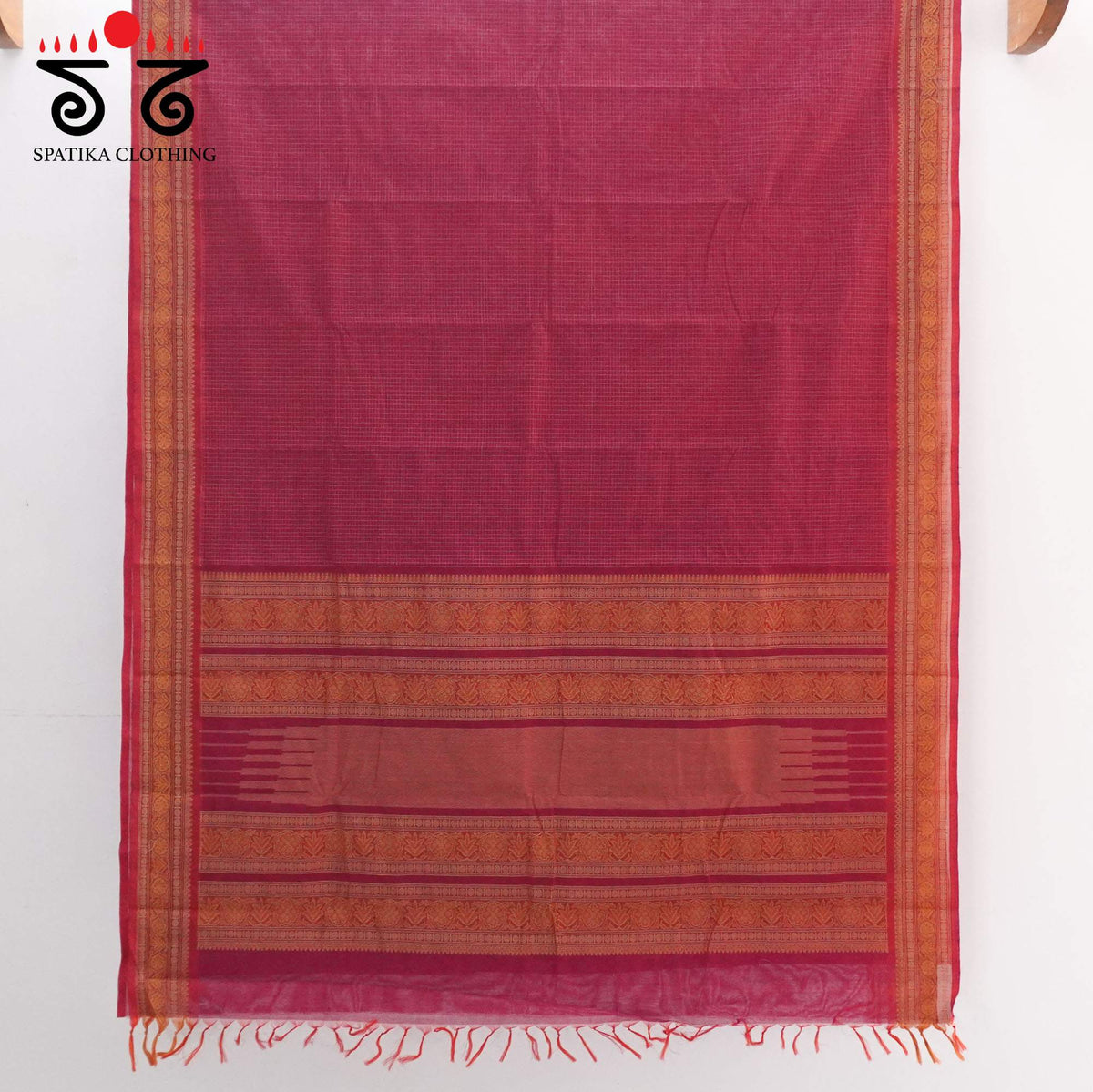 Red Festive Kanchi Cotton Saree