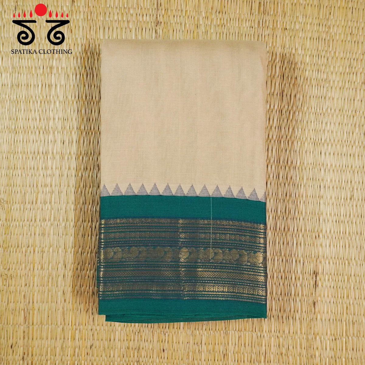 Light Beige Festive Kanchi Cotton Saree