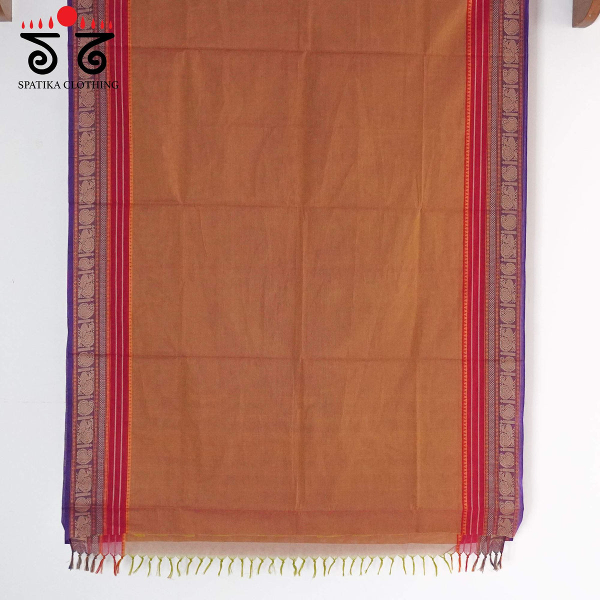 Light Brick Kanchi Cotton Saree