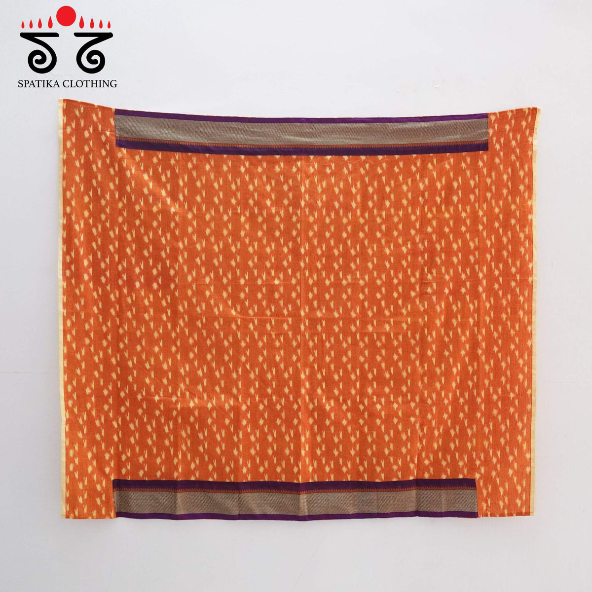 Purple Kanchi Cotton Saree - Ikat Blouse