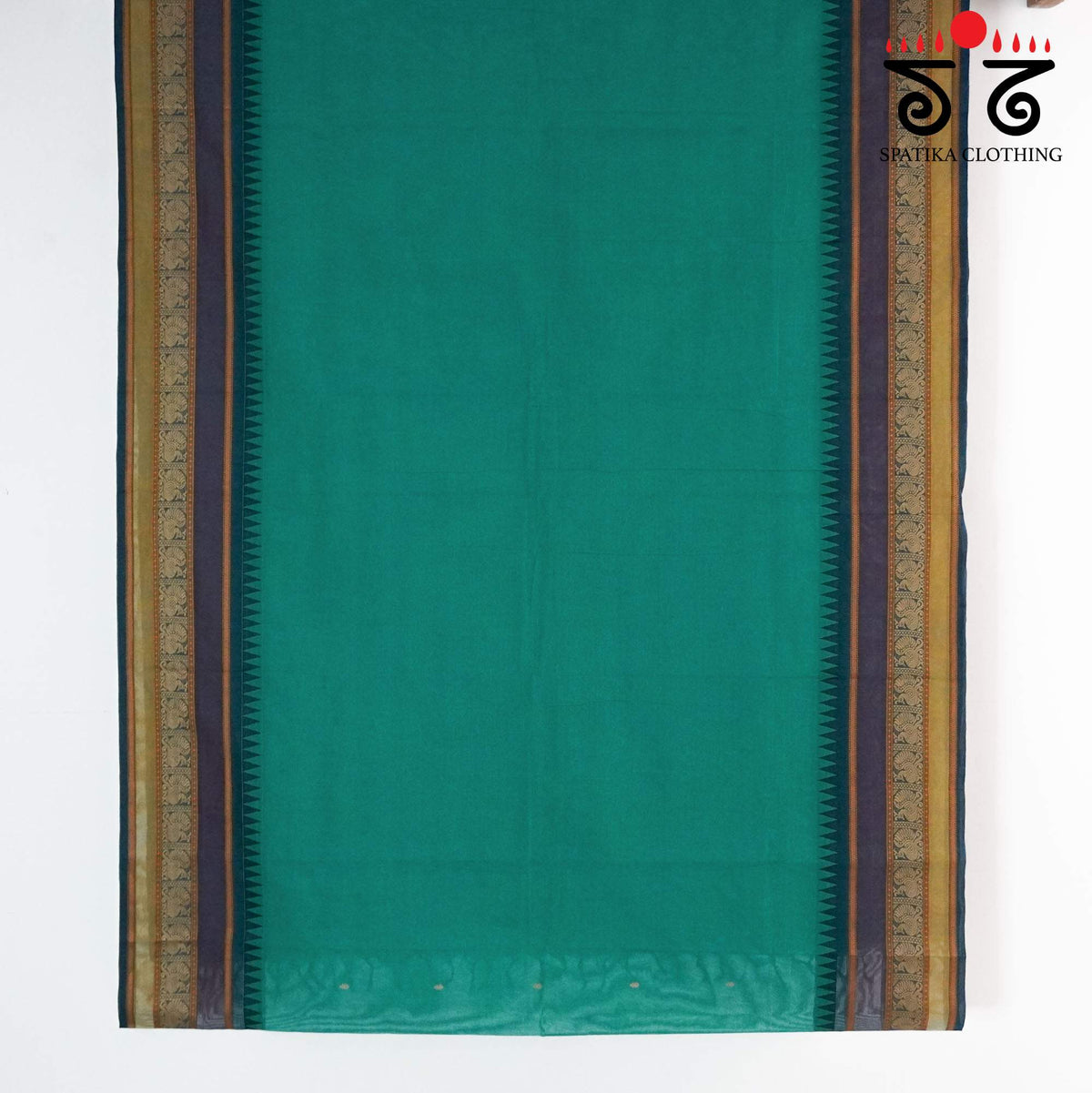 Teal Kanchi Cotton Saree
