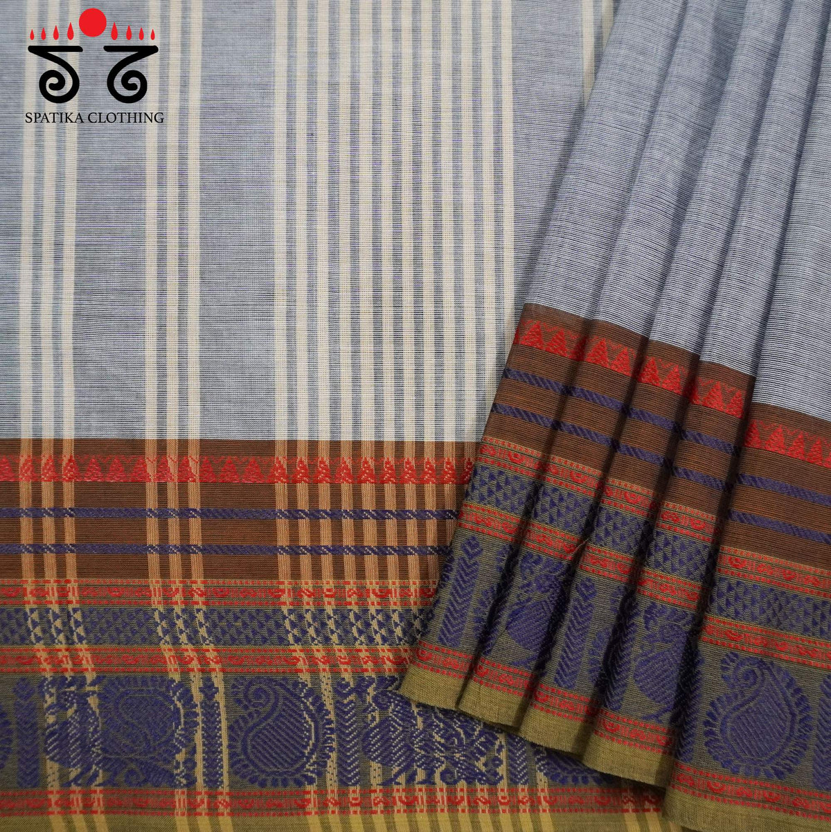 Grey Kanchi Cotton Saree