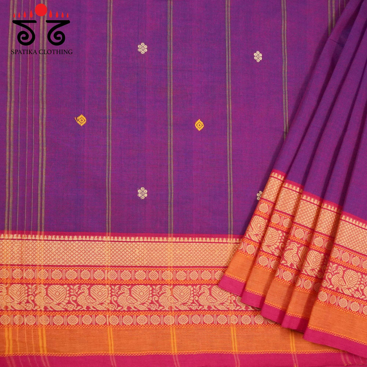 Purple Kanchi Cotton Saree