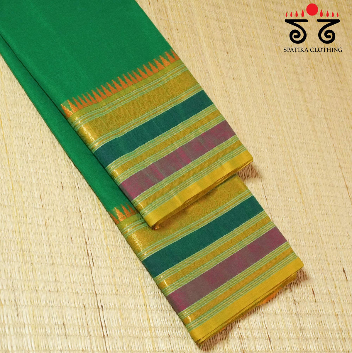 Green Kanchi Cotton Saree