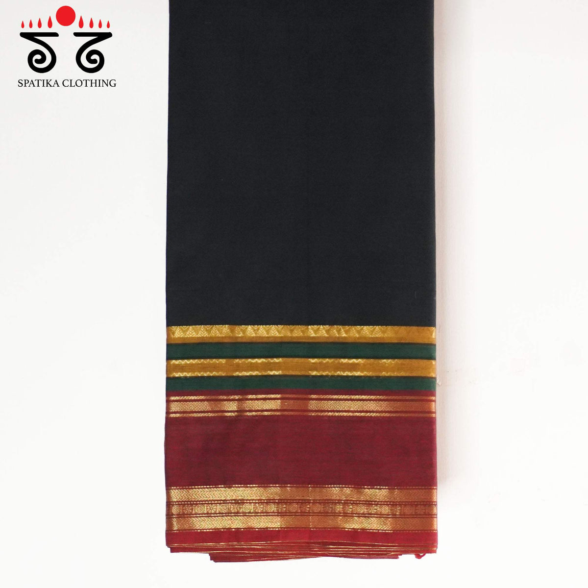 Black Kanchi Cotton Saree