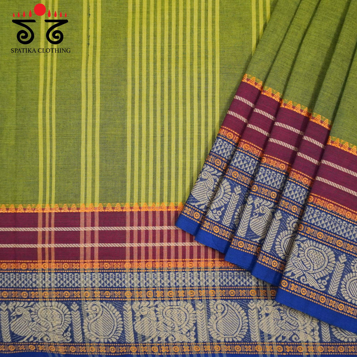 Green Kanchi Cotton Saree