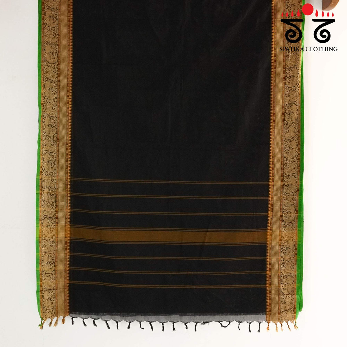 Black Kanchi Cotton Saree