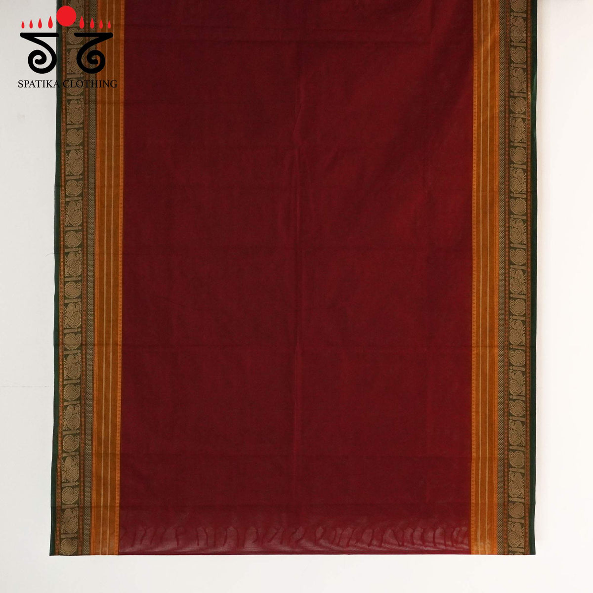 Maroon Kanchi Cotton Saree