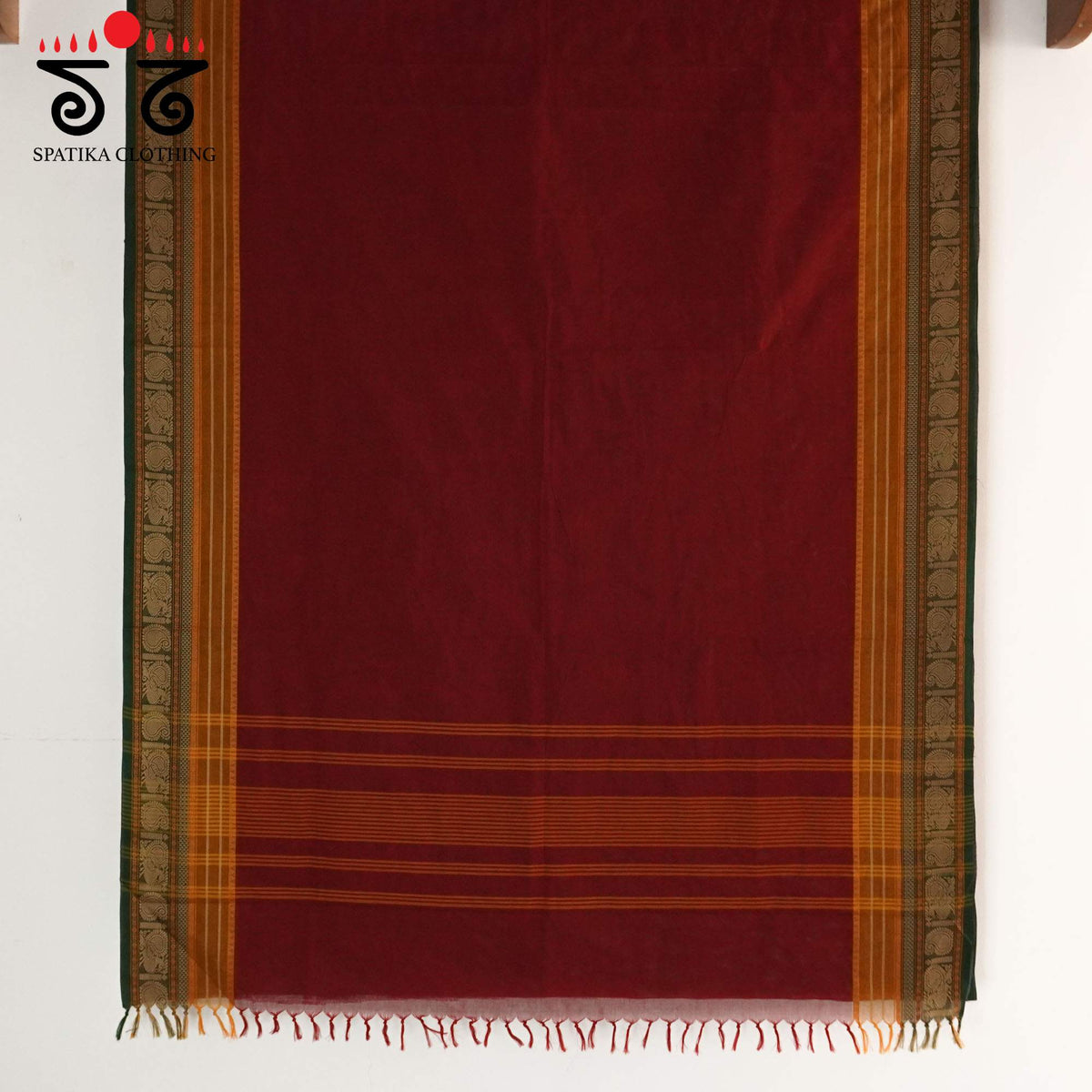Maroon Kanchi Cotton Saree