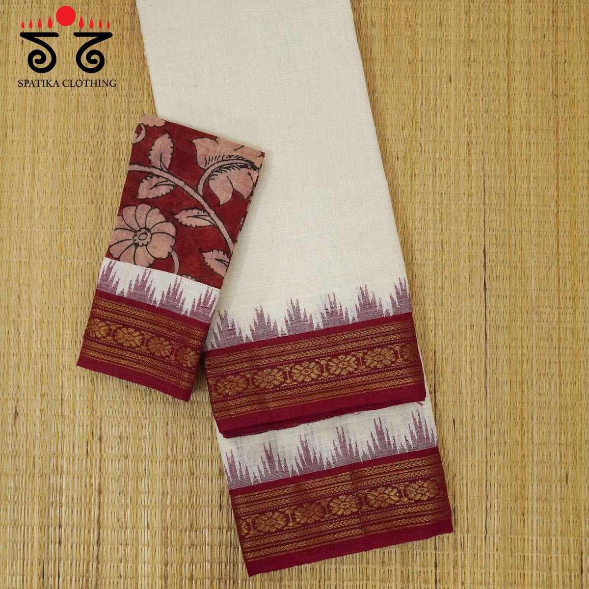 Ponduru Handspun Saree - Pen Kalamkari Blouse