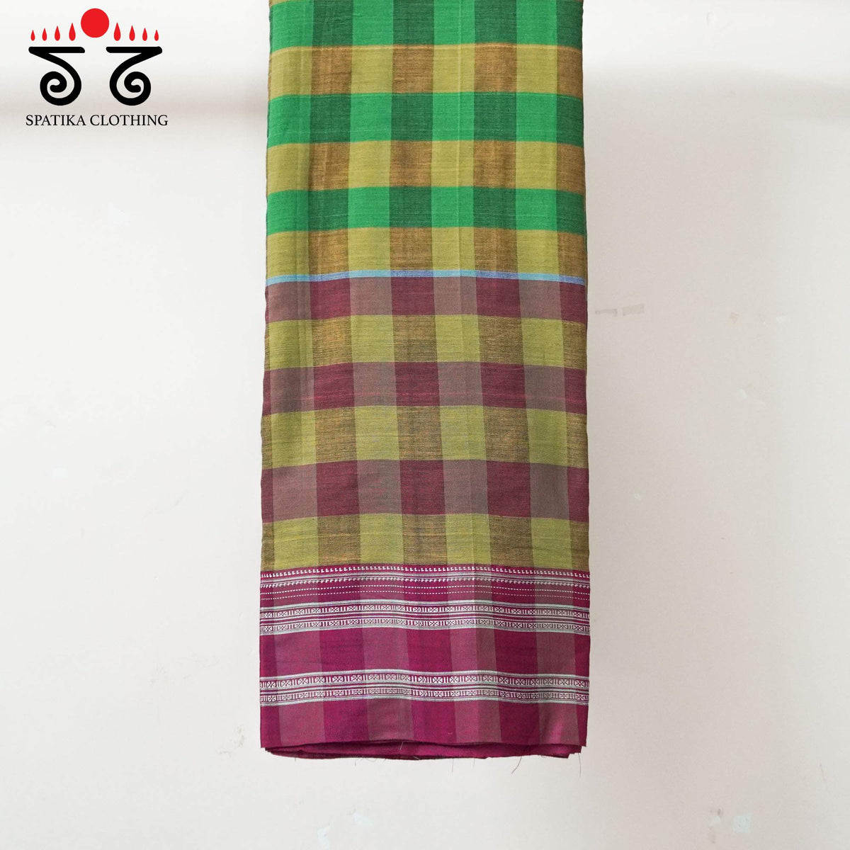 Pink Multi-Ikat Handwoven Cotton Saree